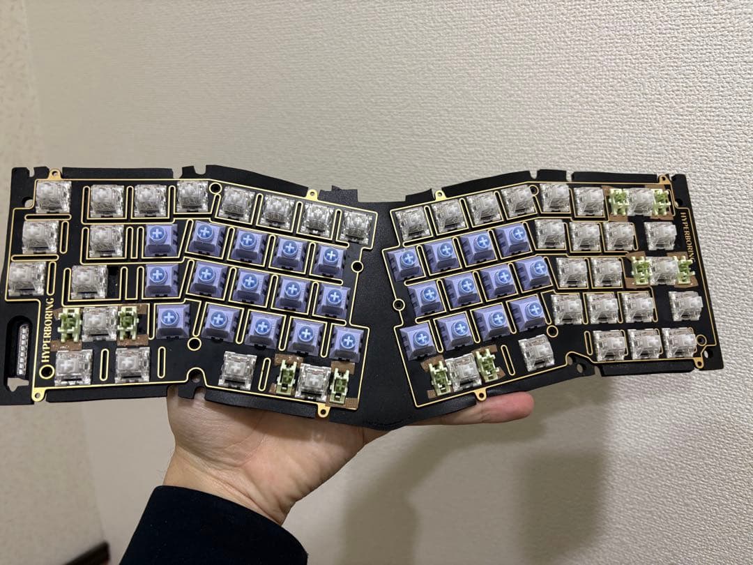 自作アルミAlice配列キーボード（ほぼOwlab Springパーツ使用)