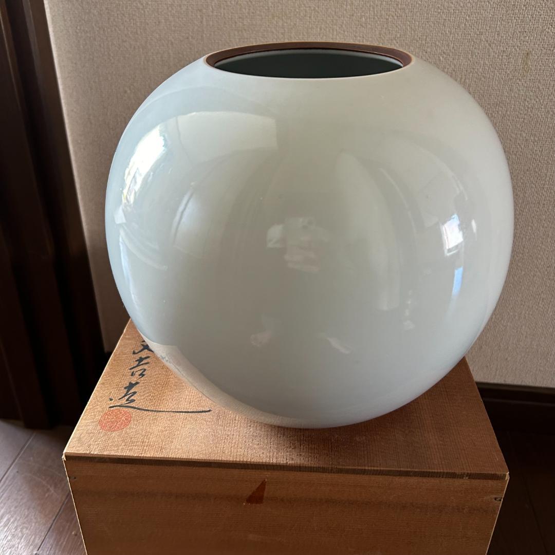 九谷焼 花瓶 文吉造 古九谷 共箱付き 花鳥 蔵出し 初心出し - メルカリ