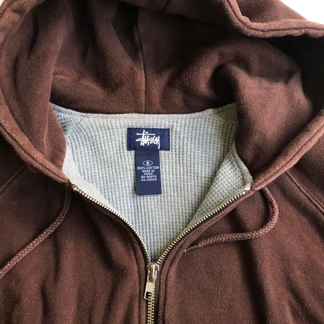 1990s old stussy ステューシー　ジップパーカー　裏サーマル