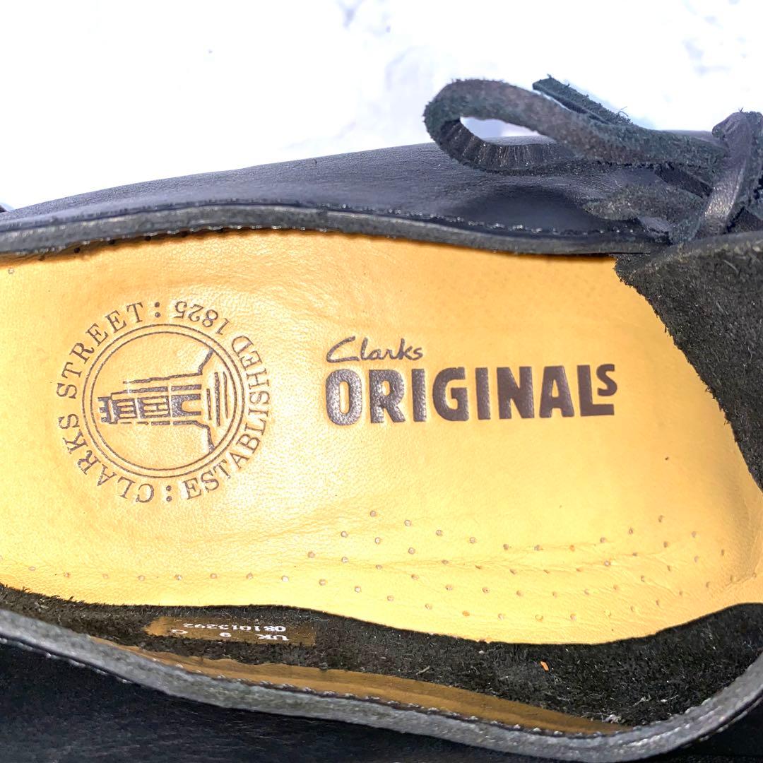 【美品】Clarks LUGGER BLK SMOOTH LEATHER 27