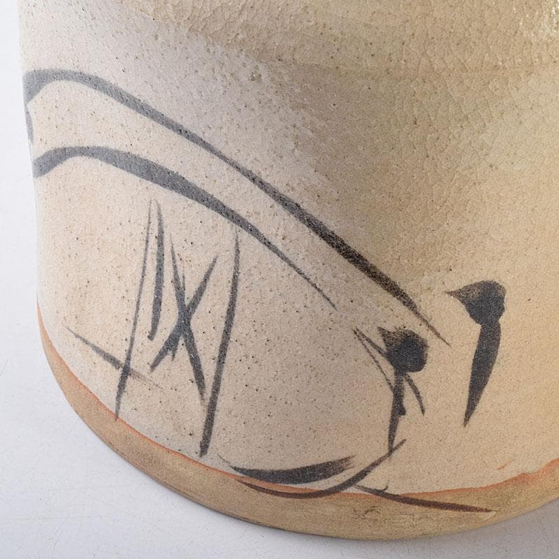 茶道具 人間国宝 荒川豊蔵作 志野焼 古志野 水差 共箱 M R8690H 水