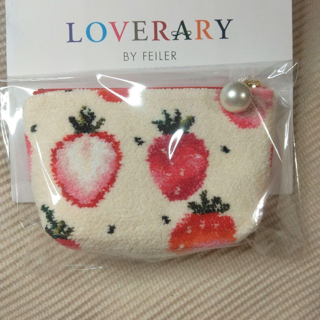 ラブラリー ポーチ ストロベリードット【完売品】舟形 フェイラー