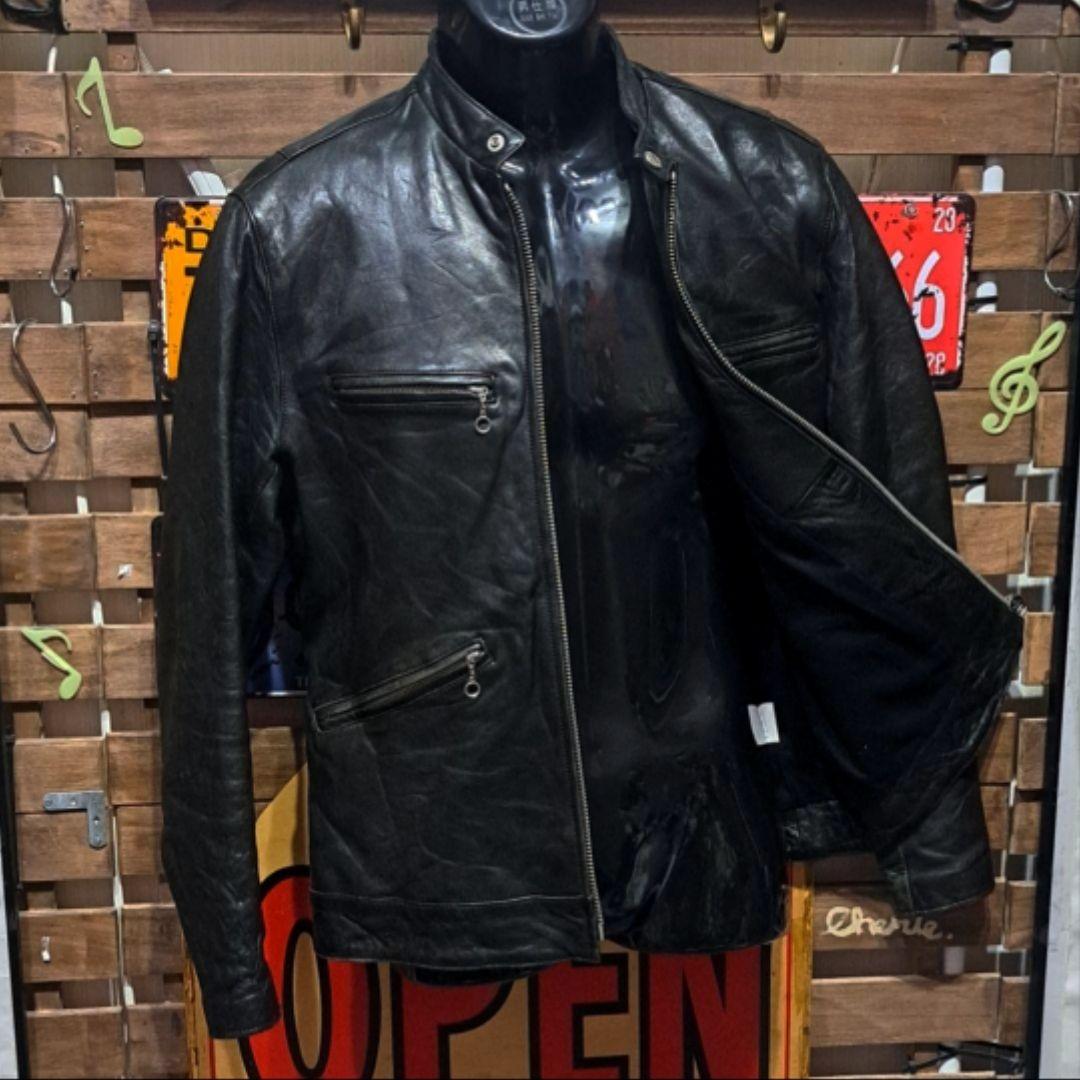 定価10万ヒステリックグラマーラムレザーシングルライダースジャケットM