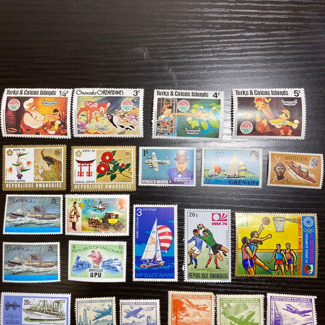 海外切手 記念切手 入手困難 絶版 未使用 71枚 コレクション 激レア