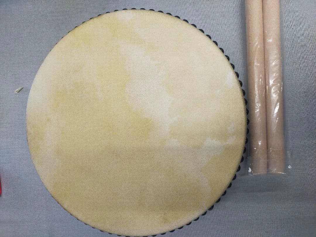 ✨️新品未使用 ZEN-ON 全音 平太鼓 1.1尺 ☓ 3寸 牛皮使用