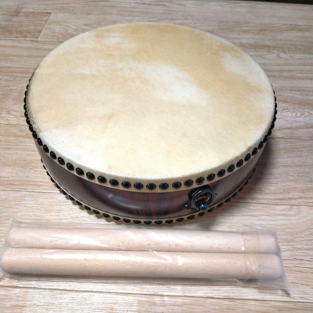 ✨️新品未使用 ZEN-ON 全音 平太鼓 1.1尺 ☓ 3寸 牛皮使用