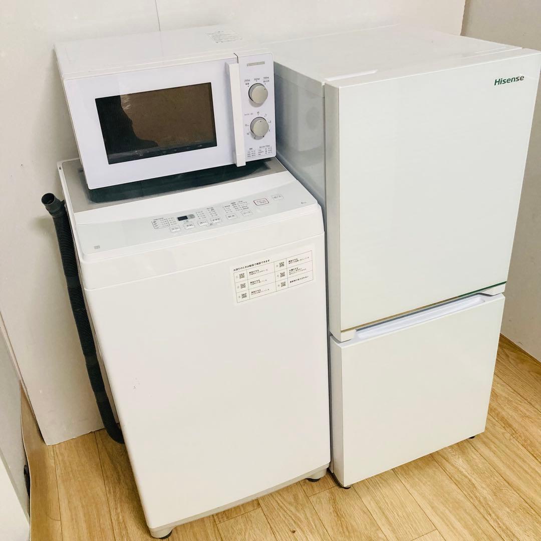 美品ガラストップ冷蔵庫含む一人暮らし家電セット❗️大阪、大阪近郊