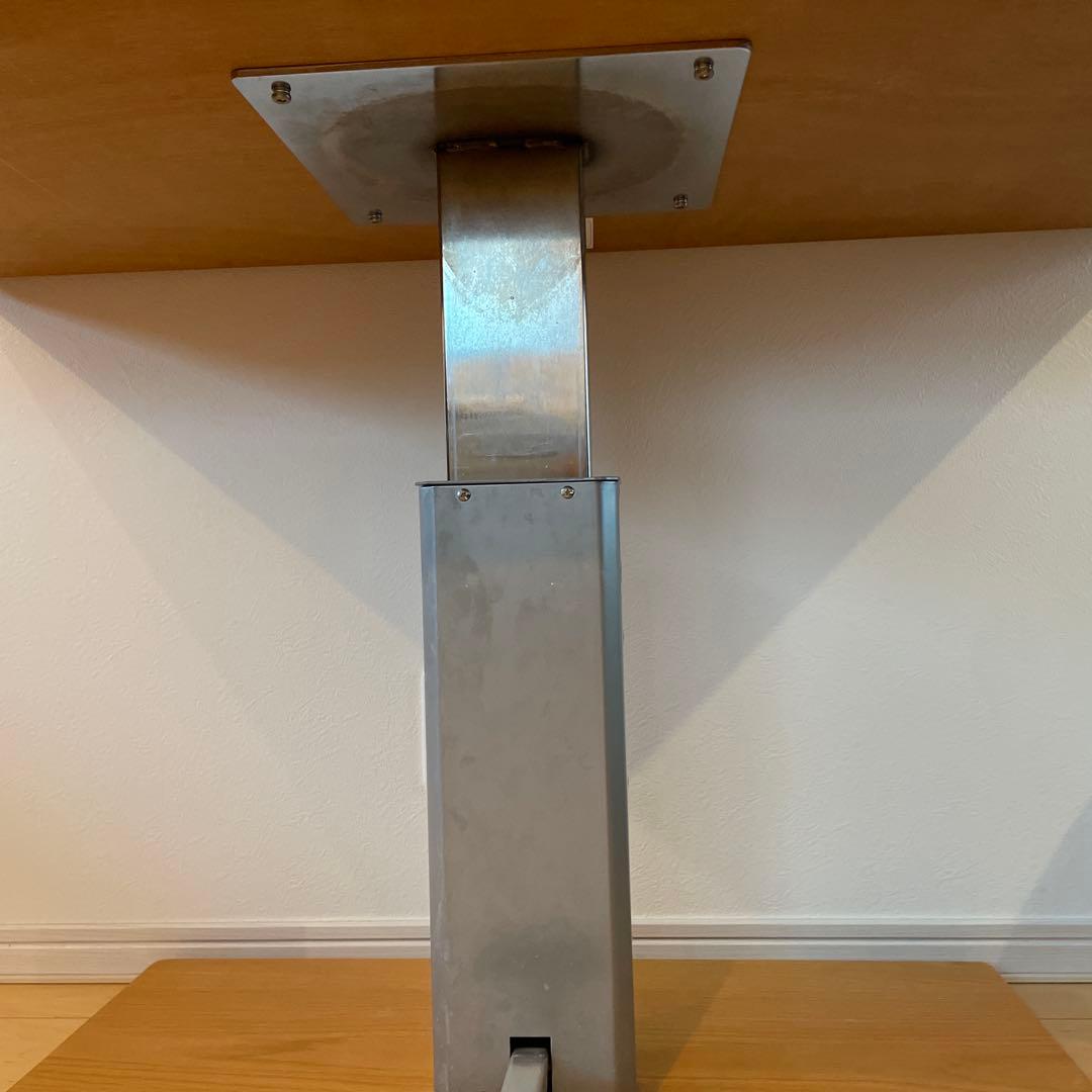 ディノス　移動がしやすいキャスター付き昇降テーブル　ナチュラル