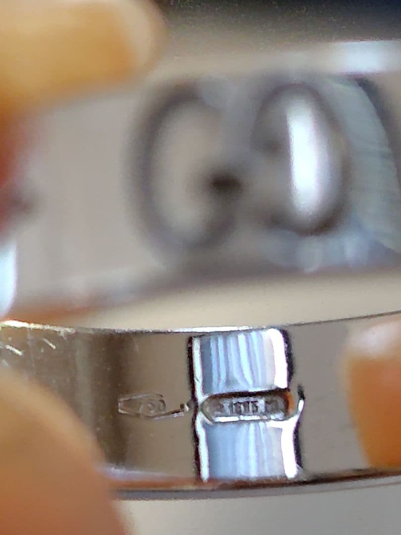 グッチ　アイコンスリムリング　サイズ17 　18金WG　説明必読願います