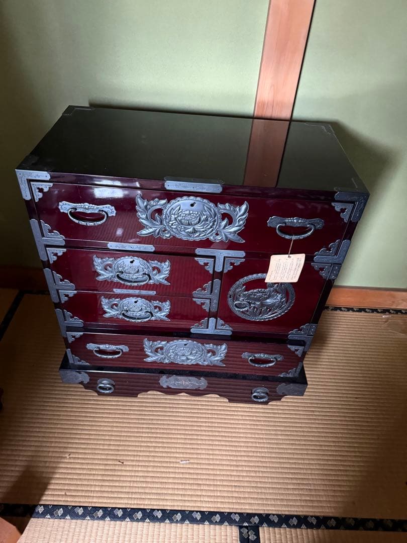 仙台箪笥 中型車箪笥 木地呂漆塗り 伝統工芸 民芸家具 仙台箪笥