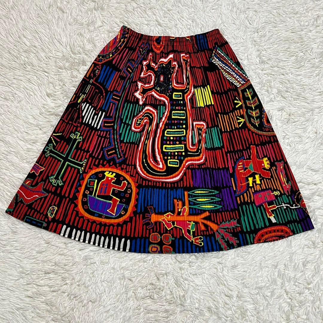プリーツプリーズ PLEATS PLEASE 総柄 スカート サイズ4