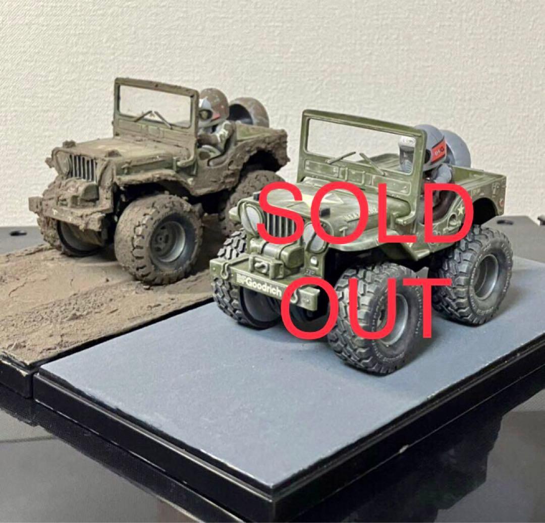 タミヤ ミニ四駆 「ワイルドウイリスJr」 完成品 ジオラマ仕立て 泥道