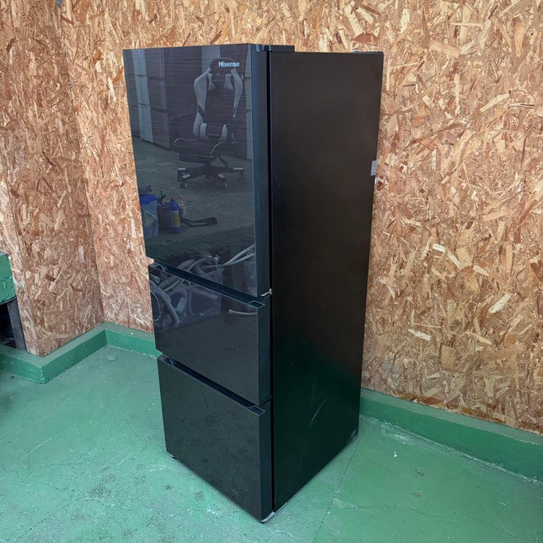 324 関東配送　大型冷蔵庫　右開き　鏡面モデル　300L弱　美品　保証込