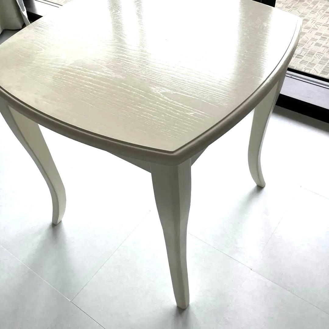 美品　Francfranc 猫脚　ダイニングテーブル75センチ　アイボリー