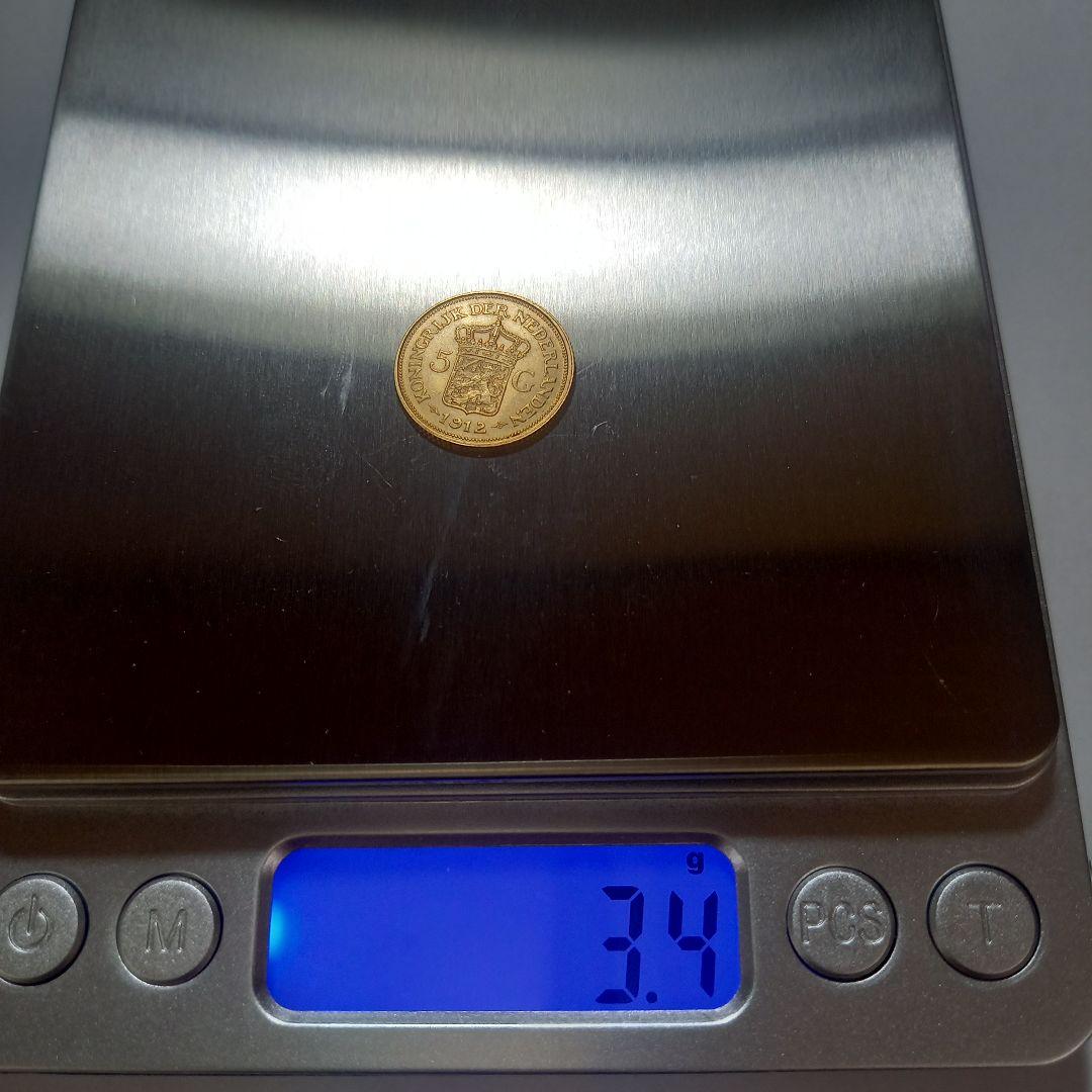 金貨 オランダ王国 5グルデン 1912年　ウィルヘルミナ女王