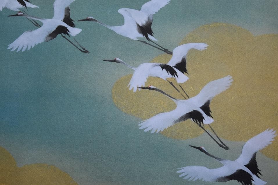 コロナ制圧祈願還元キャンペーン・文化勲章受章・川端龍子 筆（虹の