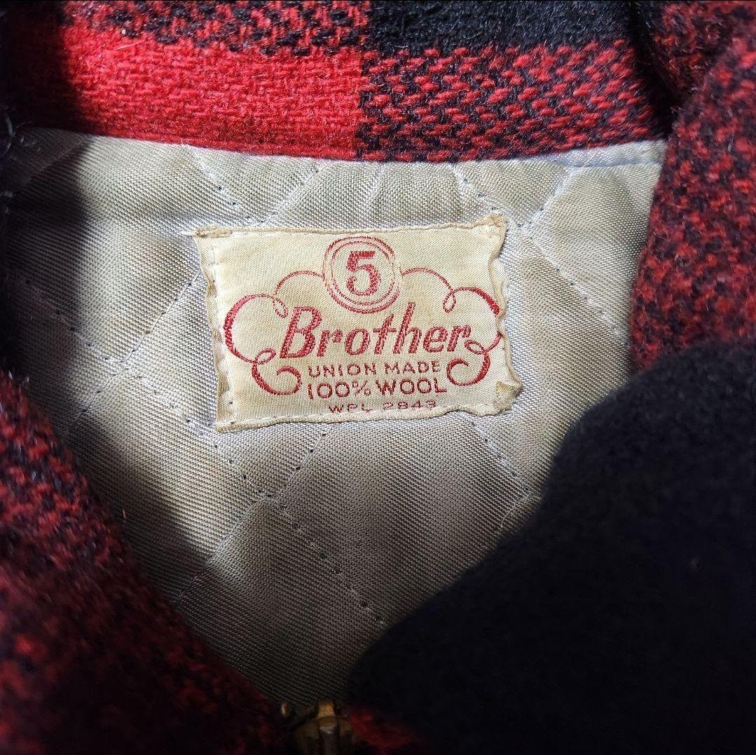 50s FIVE BROTHER バッファローチェック ウールジャケット L - メルカリ