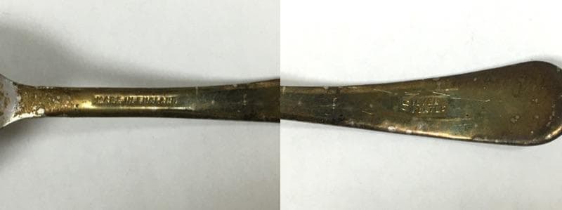 イギリス製 アンティークシルバープレート 台 スプーン ティー アール