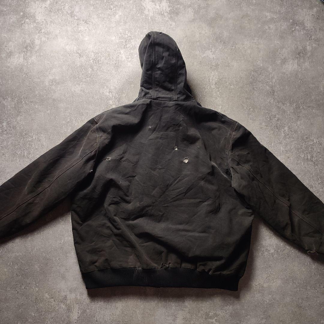 Carharttカーハートダックアクティブジャケット鬼フェードブラック黒