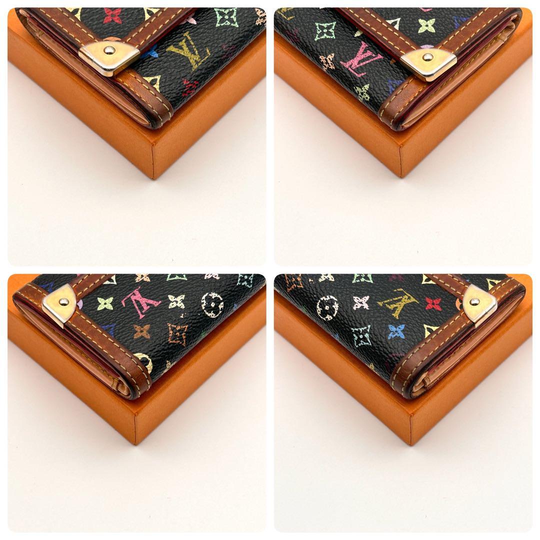 美品✨ ルイヴィトン ケース ポルトモネ プラ マルチカラー 人気の黒✨