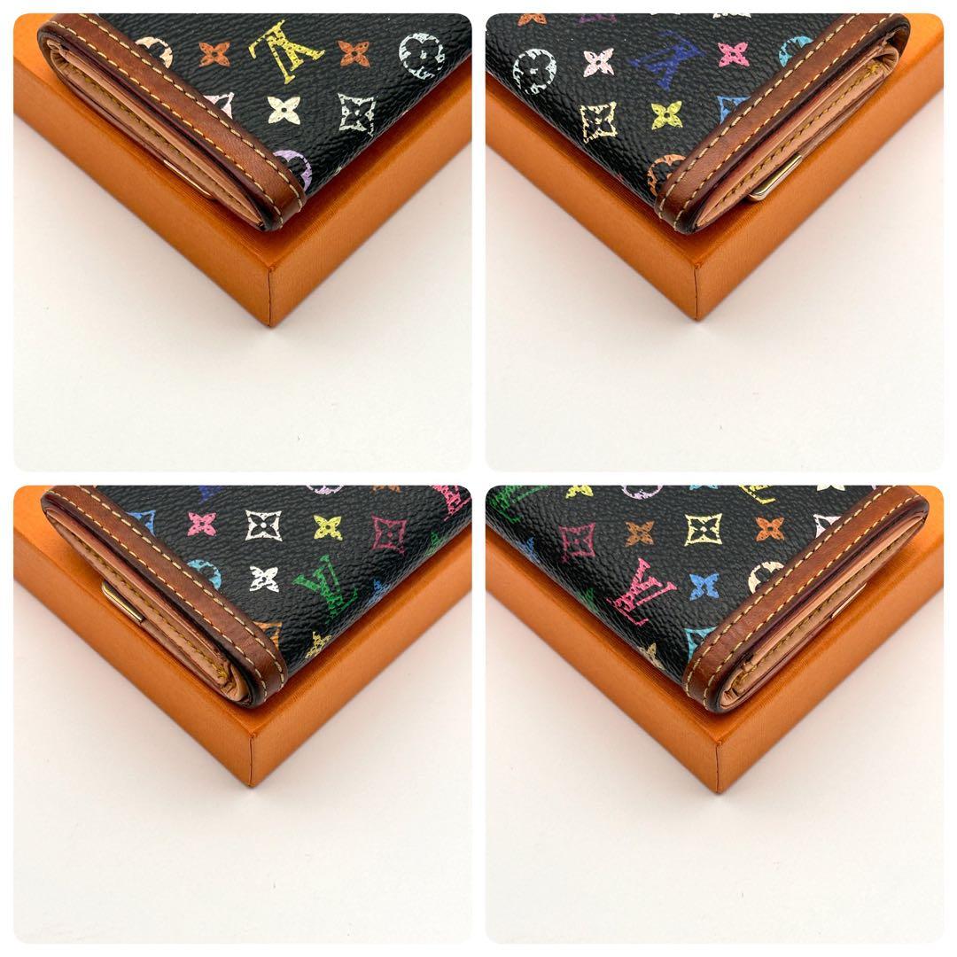 美品✨ ルイヴィトン ケース ポルトモネ プラ マルチカラー 人気の黒✨