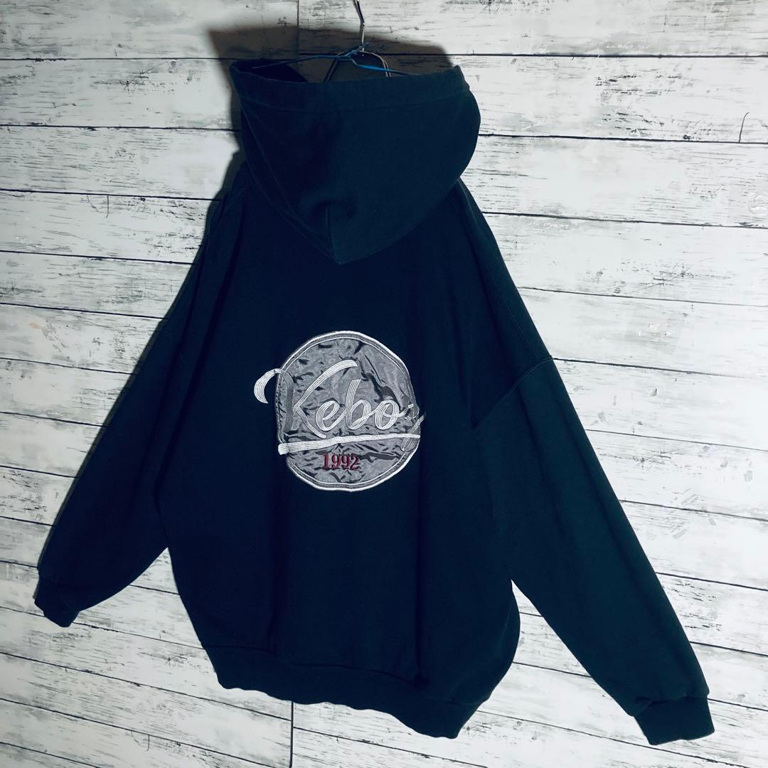 【オーバーサイズ】ケボズ☆バックビッグロゴ　サークル刺繍　パーカー　3XL相当