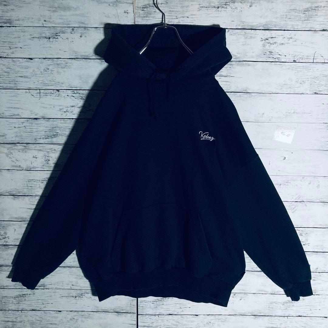 【オーバーサイズ】ケボズ☆バックビッグロゴ　サークル刺繍　パーカー　3XL相当