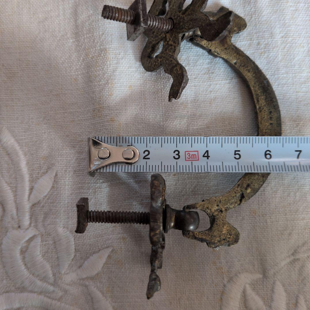 フランスアンティーク 家具用取っ手 6個セット 真鍮製 アンティーク