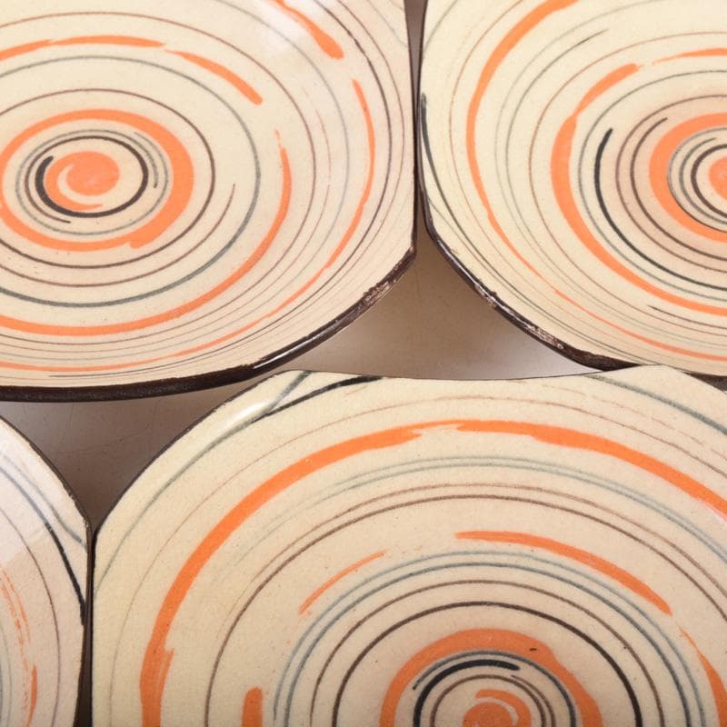 和食器　渦巻文　八角皿　八客　時代箱　C　7941