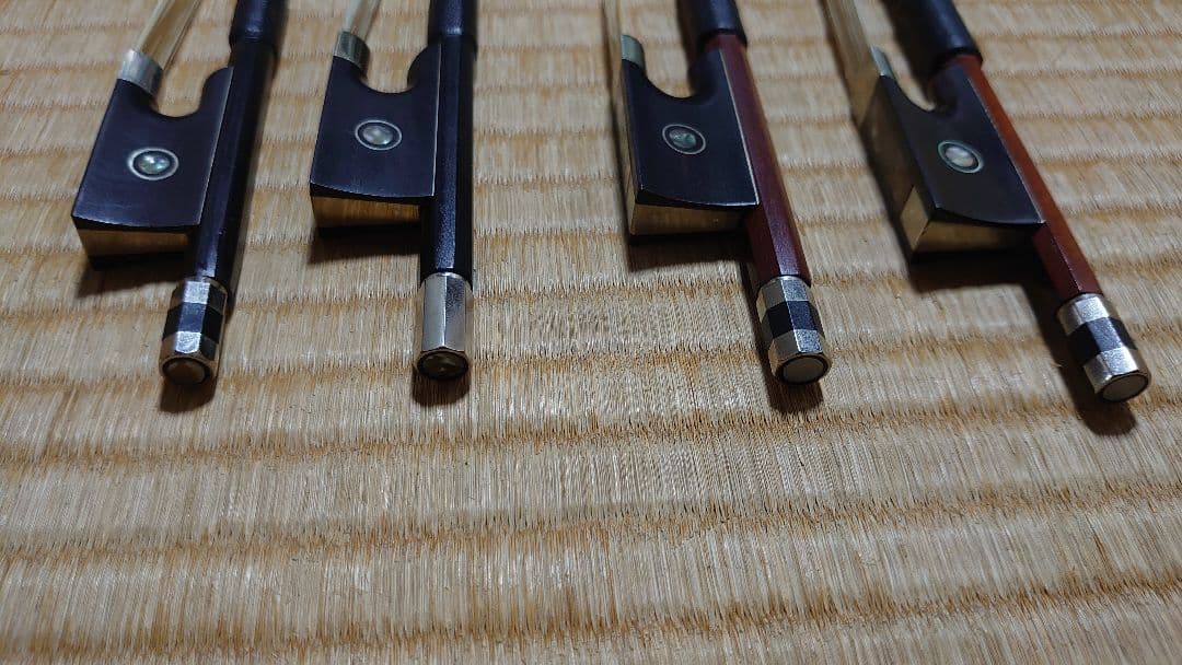バイオリン弓 4本セット 黒×2本 茶×2本