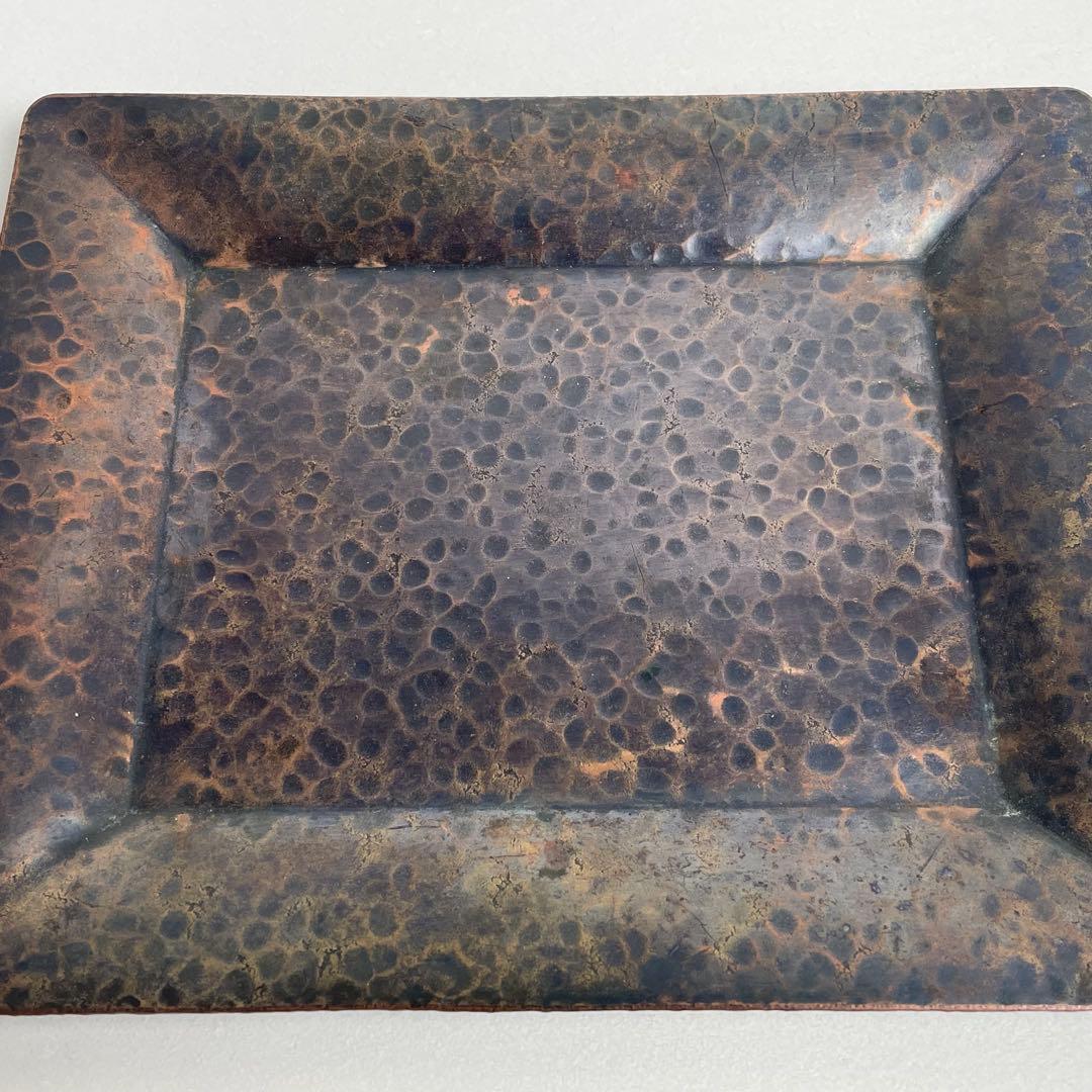 鎚起銅器 玉川堂 鎚目蛙紋 煙草盆 御盆 莨盆 莨