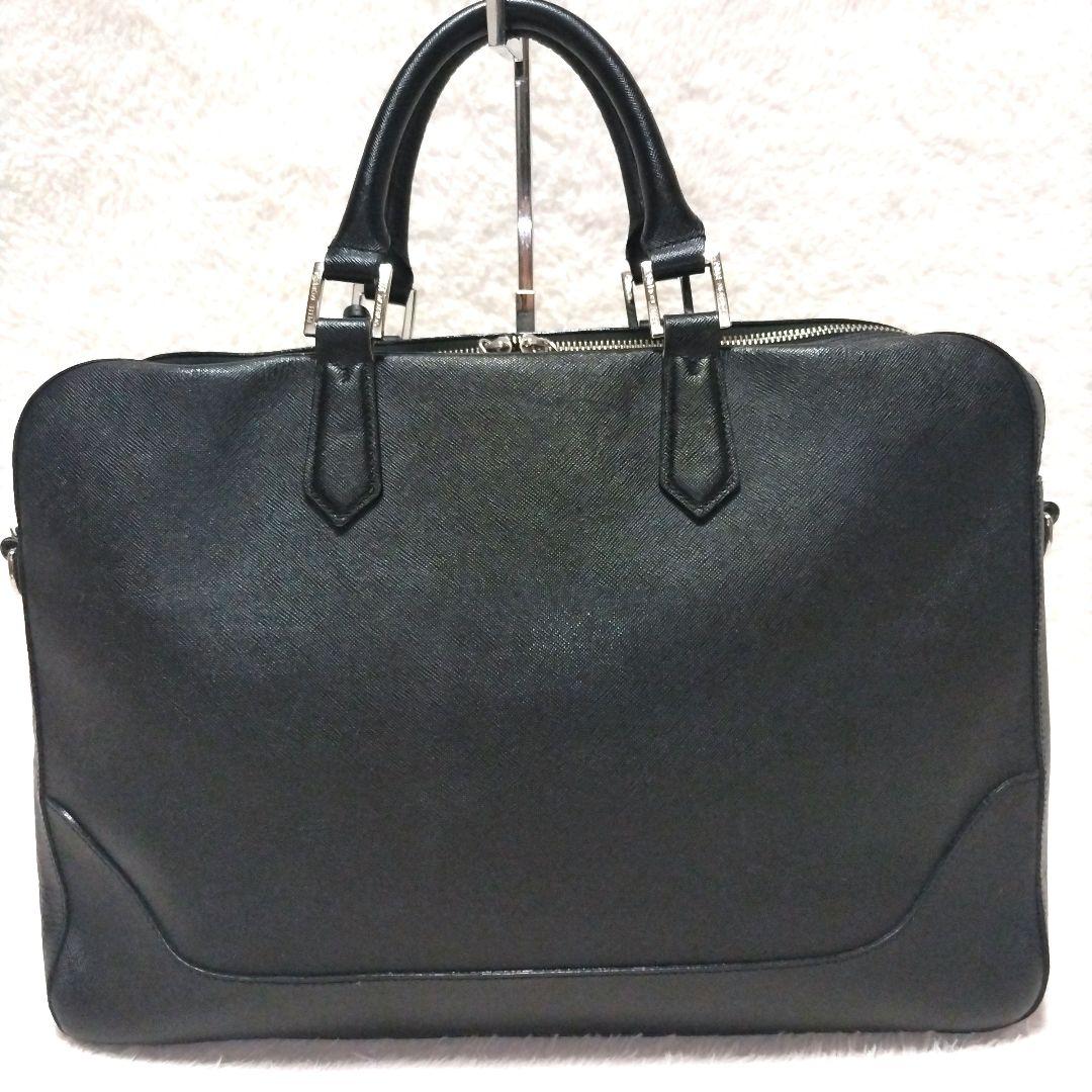 【美品】ペッレモルビダ キャピターノ 2室 サフィアーノレザー ビジネスバッグ