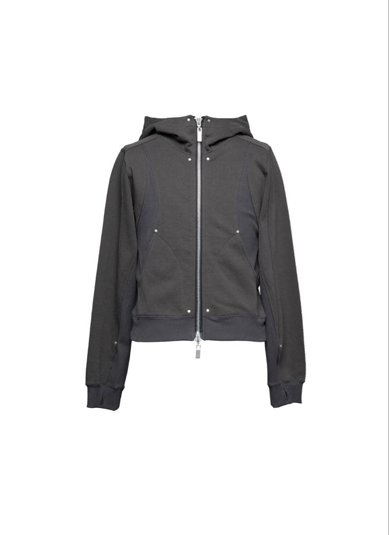 トップス Fleece Lining Switching Zip Hoodie