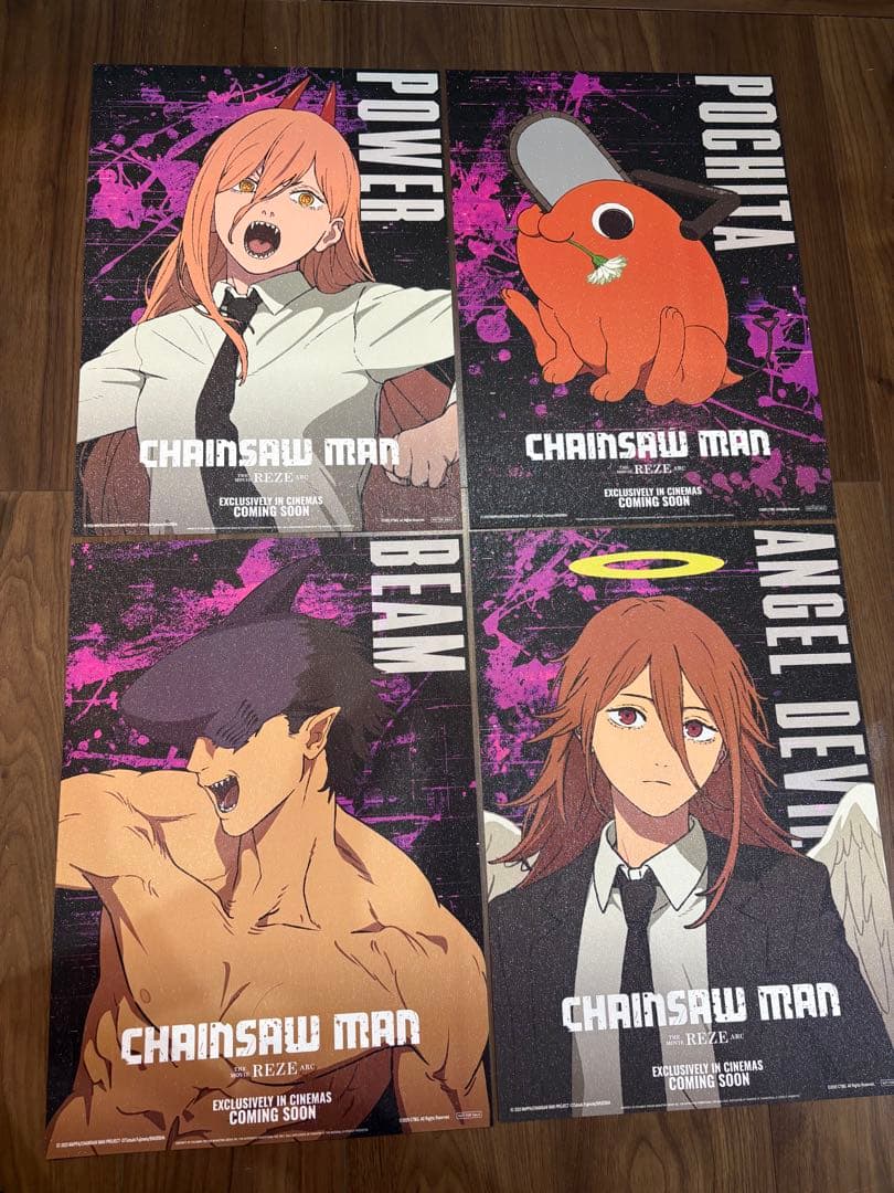 ポチタ・天使の悪魔・パワー・ビームA3ポスターセット劇場版チェンソー