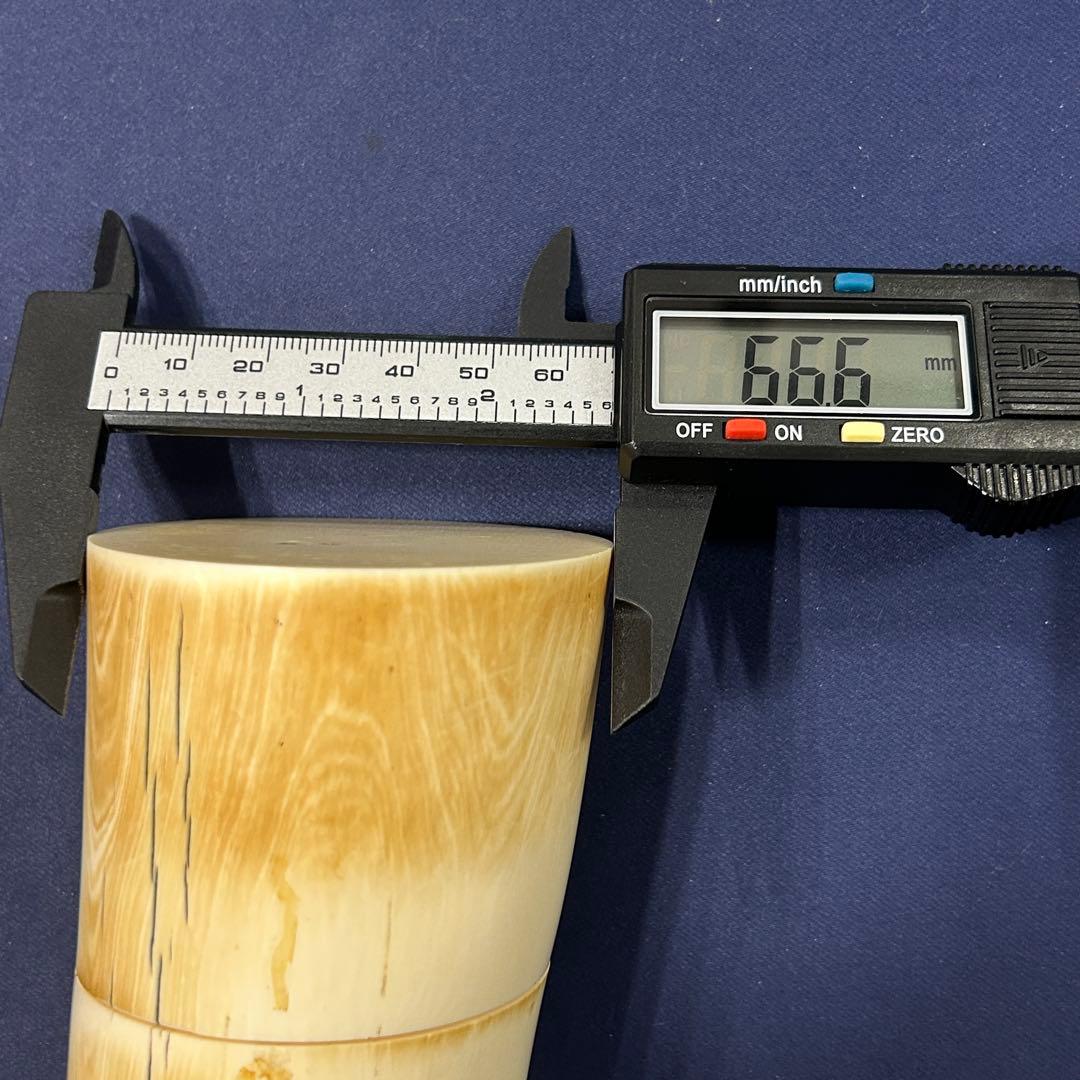 象牙風 ハンコ置き 印鑑置 総重量331.2g 縦約82.4㎜ 横約
