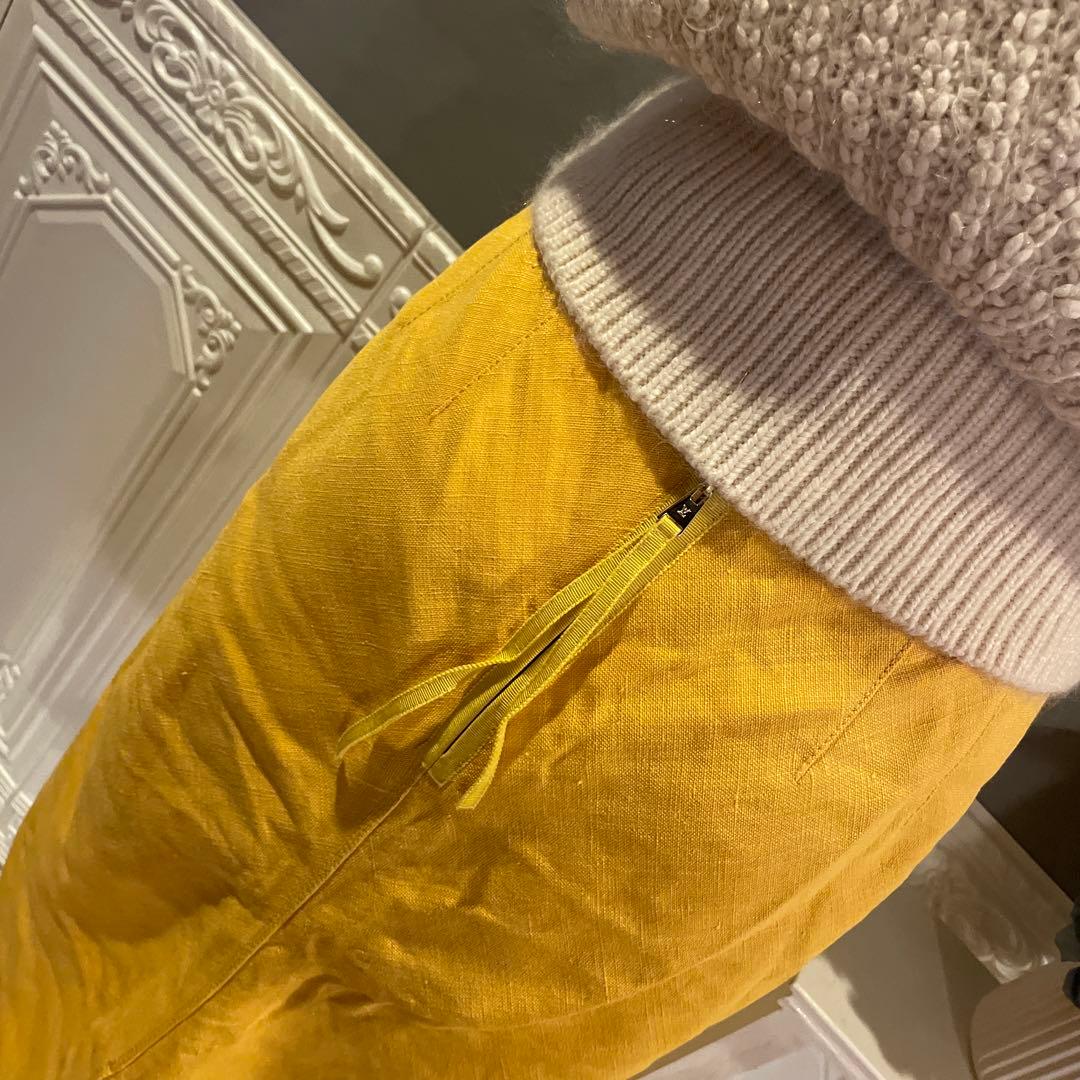 【12万円】LOUIS VUITTON シルクフリルデザイン　スカート