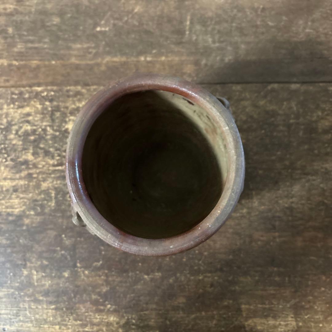 古備前 火襷水指 江戸時代 壺 水差し茶道具 古道具 アンティーク 古民芸 李