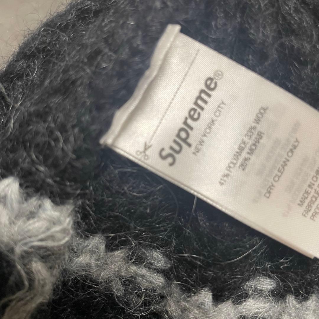 帽子 Supreme Brushed Stripe Beanie \"Black\"