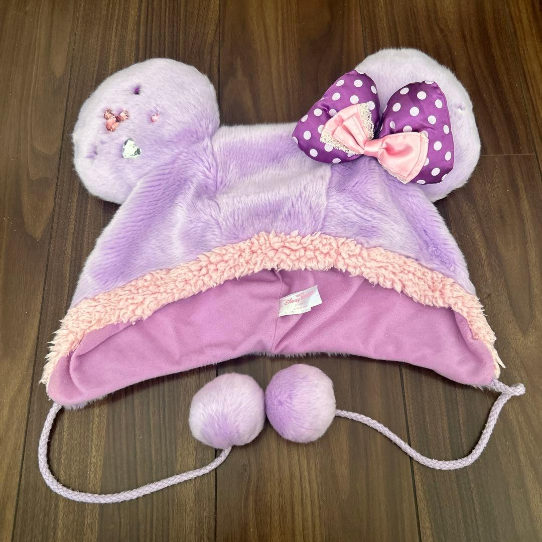 ディズニー ミニーファンキャップ 紫 パープル - メルカリ