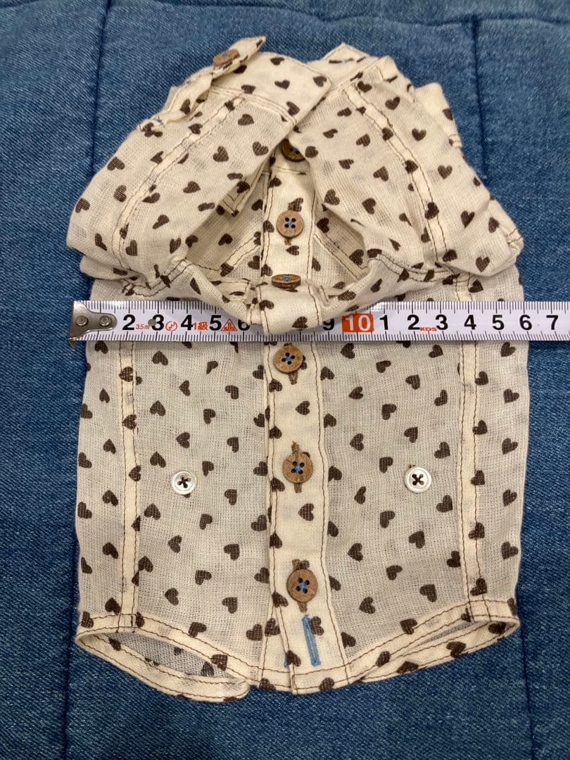 希 GG DENIM LINE ハート柄 シャツ