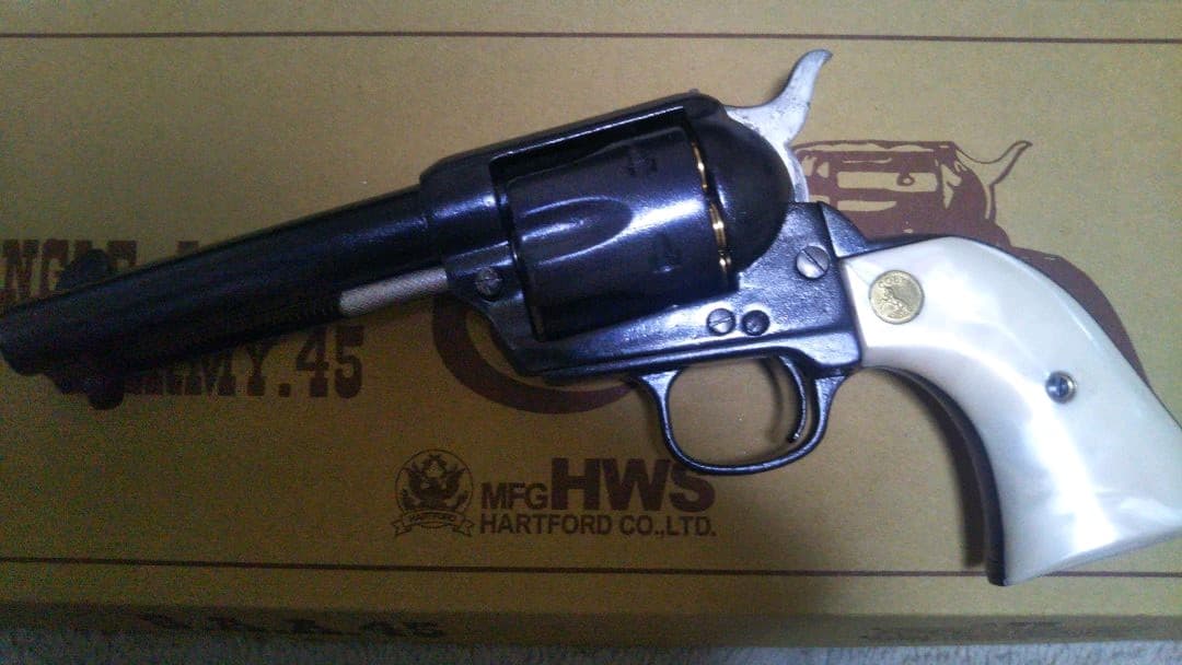 HWS製 モデルガン SAAプロップカスタム（ブルースチール塗装）