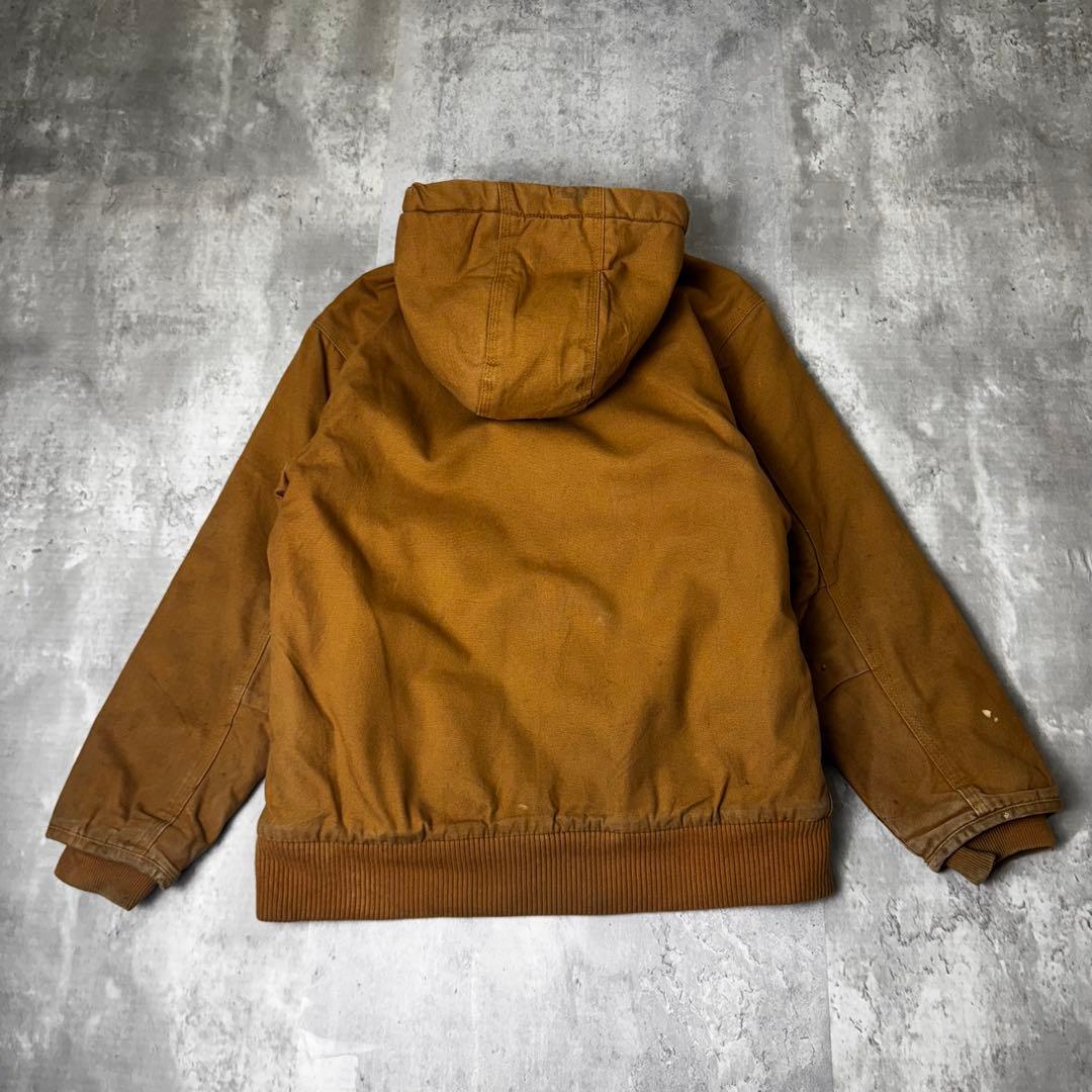 Carhartt カーハート ダック地 アクティブパーカー ブラウン ボーイズ
