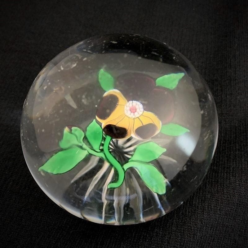 1850s スーパーアンティーク バカラ パンジー ペーパーウェイト Baccarat - 1850s スーパーアンティーク バカラ パンジー ペーパー