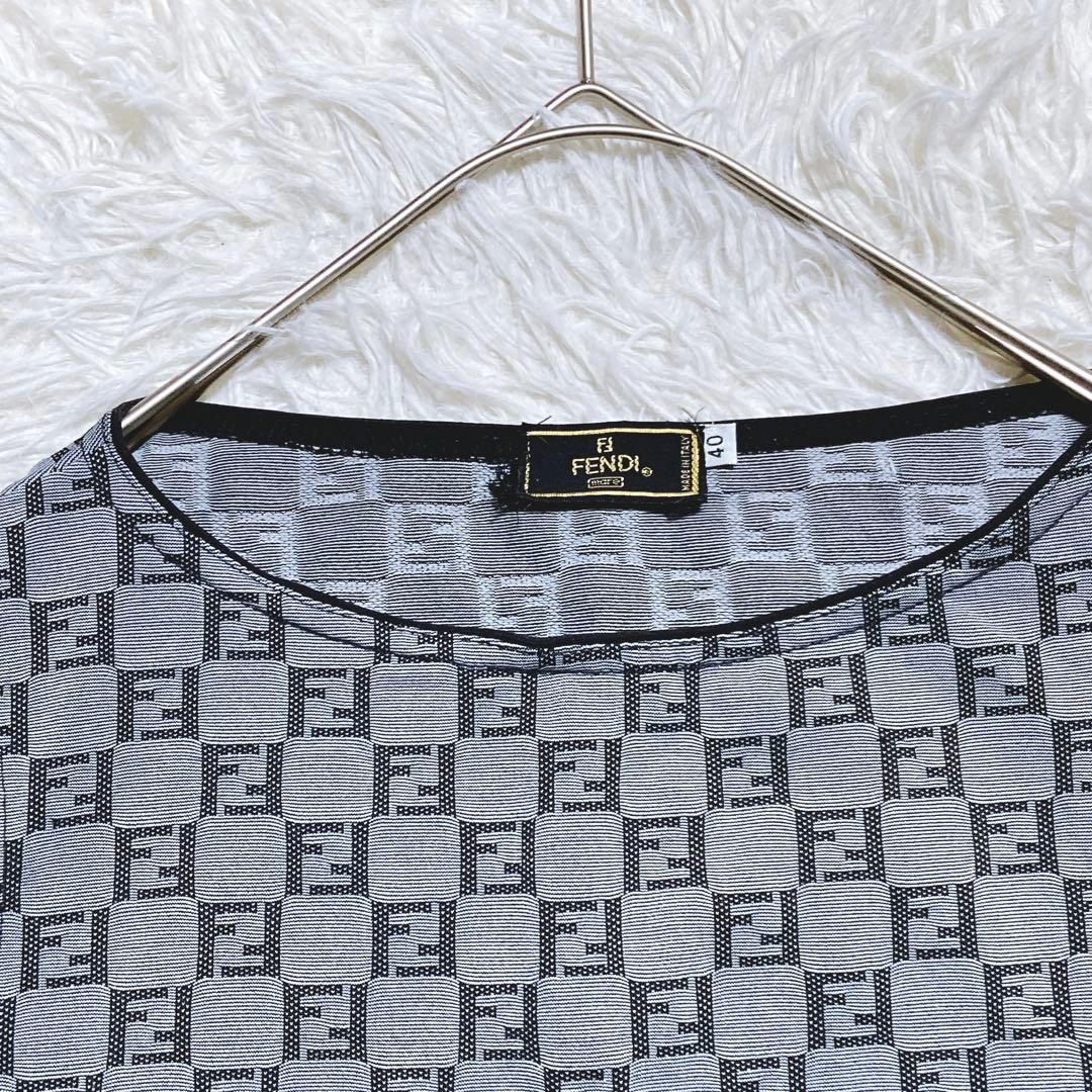 希少⭐️フェンディ　タンクトップ　ズッカ柄　総柄　ノースリーブ　イタリア製　夏