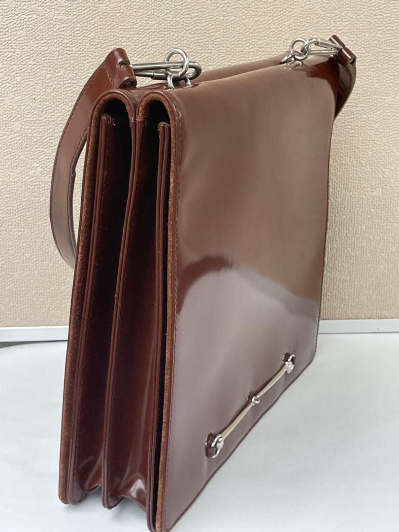 GUCCI ブラウン ホースビット　ショルダーバッグ　オールド　ヴィンテージ