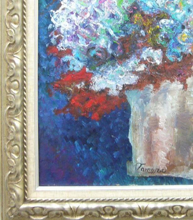 絵画 田村隆枝 油絵 肉筆油絵 抽象画 静物画 F15号 絵画 田村隆枝 油絵