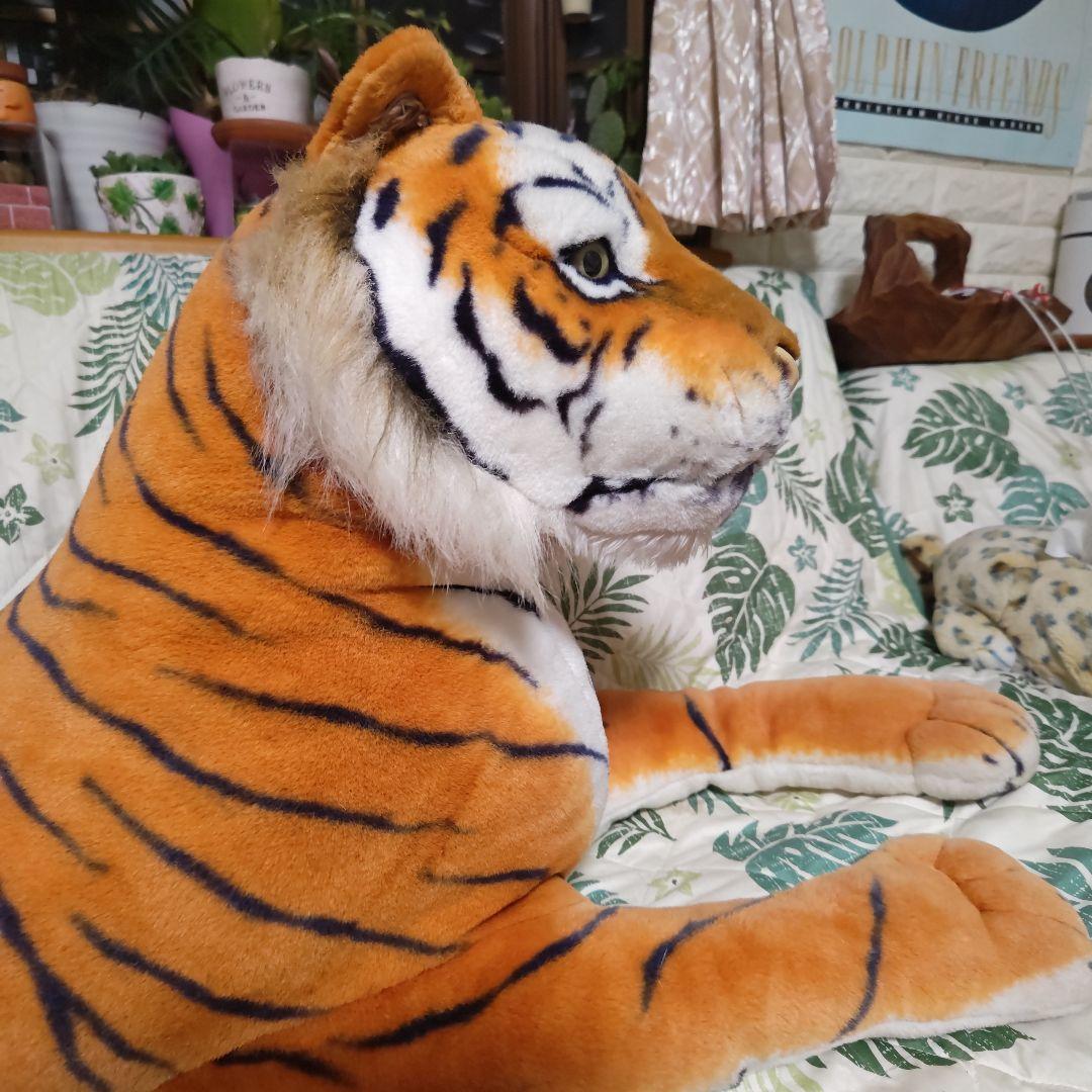 特大リアルタイガーぬいぐるみ！リアルマニアルぬいぐるみマットセット❣