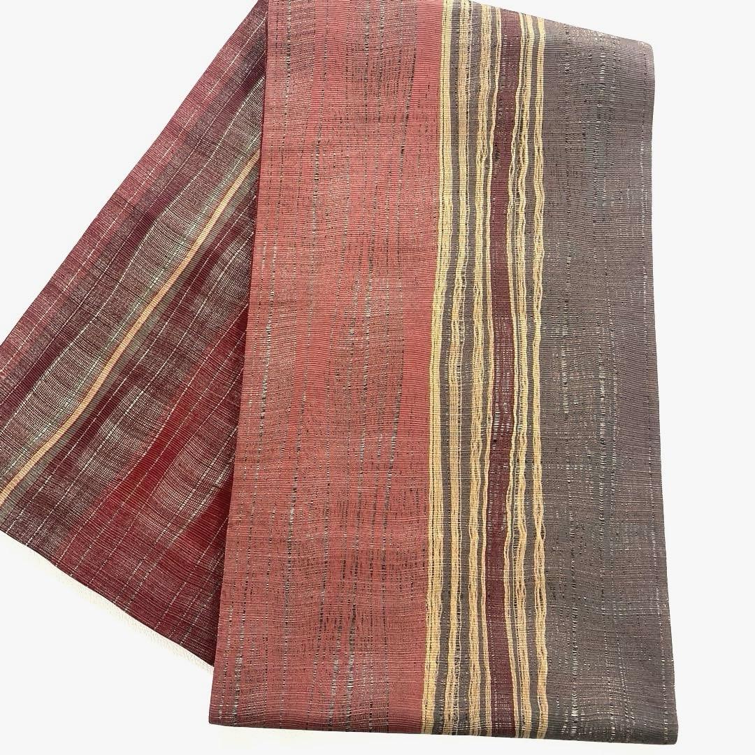 専用帯5106 ●小森草木染工房 小森久 草木染 本場筑前博多織 両面全通 袋帯 ff6623e30f0c070509cad87771a061