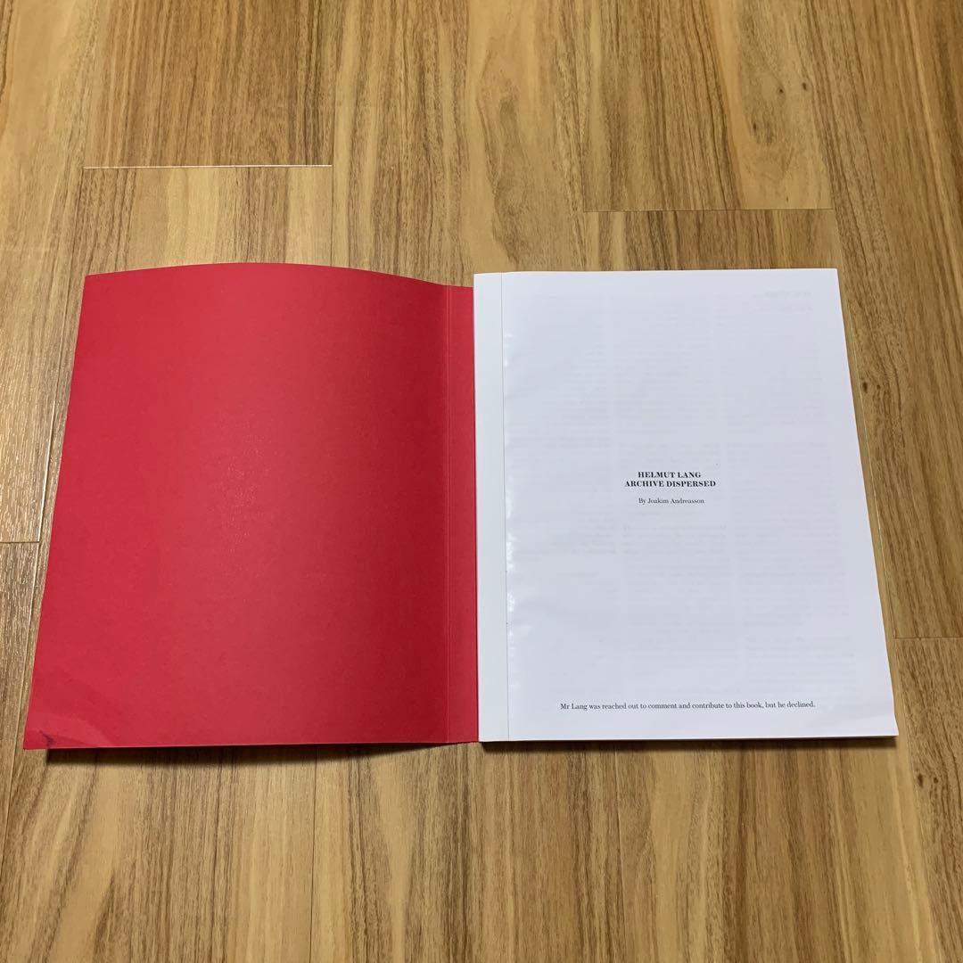 M*様 Helmut Lang Archive book ヘルムートラング