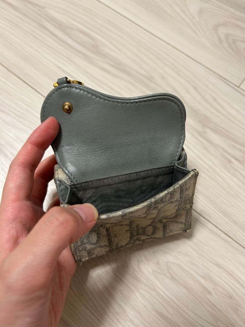 Christian Dior 三つ折り財布 グレー系